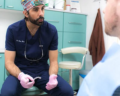 Dental consultation with a dentist